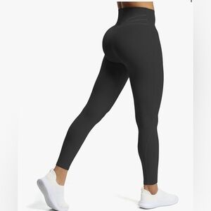 Black  Full-Length Stretch Leggings for Versatile Wear
